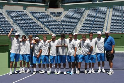 courtesy of UCI Athletics The No. 3 seeded men’s tennis team were victorious against No. 1 seed Cal Poly in the Big West Tournament finals to claim their first Big West title since 2005, and an NCAA Tournament bid.