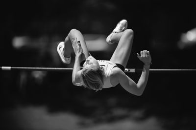 ScottRoederTrackWeb scott roeder | Staff Photographer Senior Christina Sando competes in the high jump at the Big West Championships at Northridge. UCI finished fifth overall.