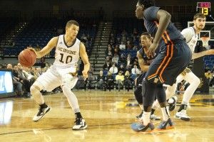 Junior guard Luke Nelson ended the night with 12 points, five assists, and four rebounds in the win over the Titans
