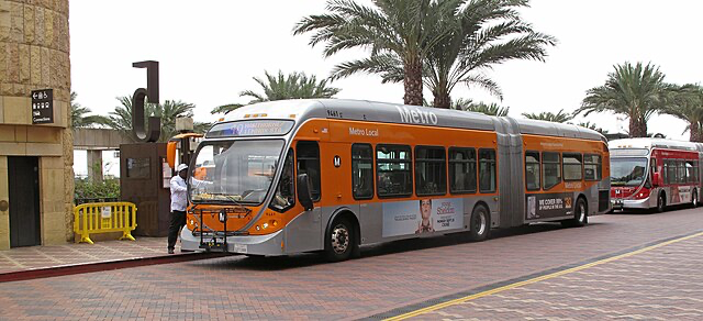LA Metro Buses stationed at Union Station
