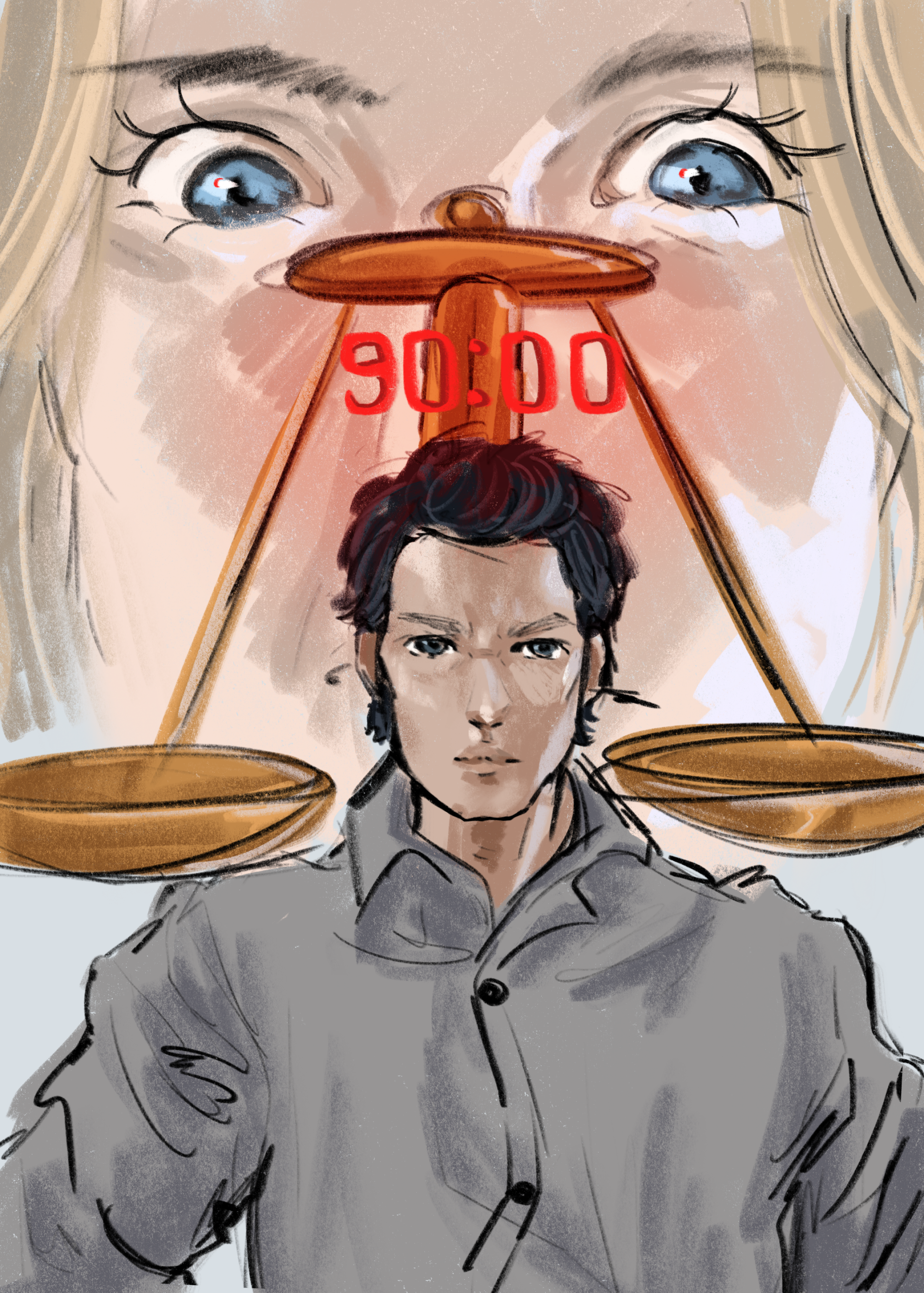 A drawing of the movie, 