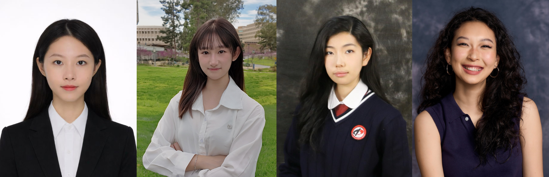 Photos of the four candidates running for International Senator in the 2026 ASUCI election are shown.