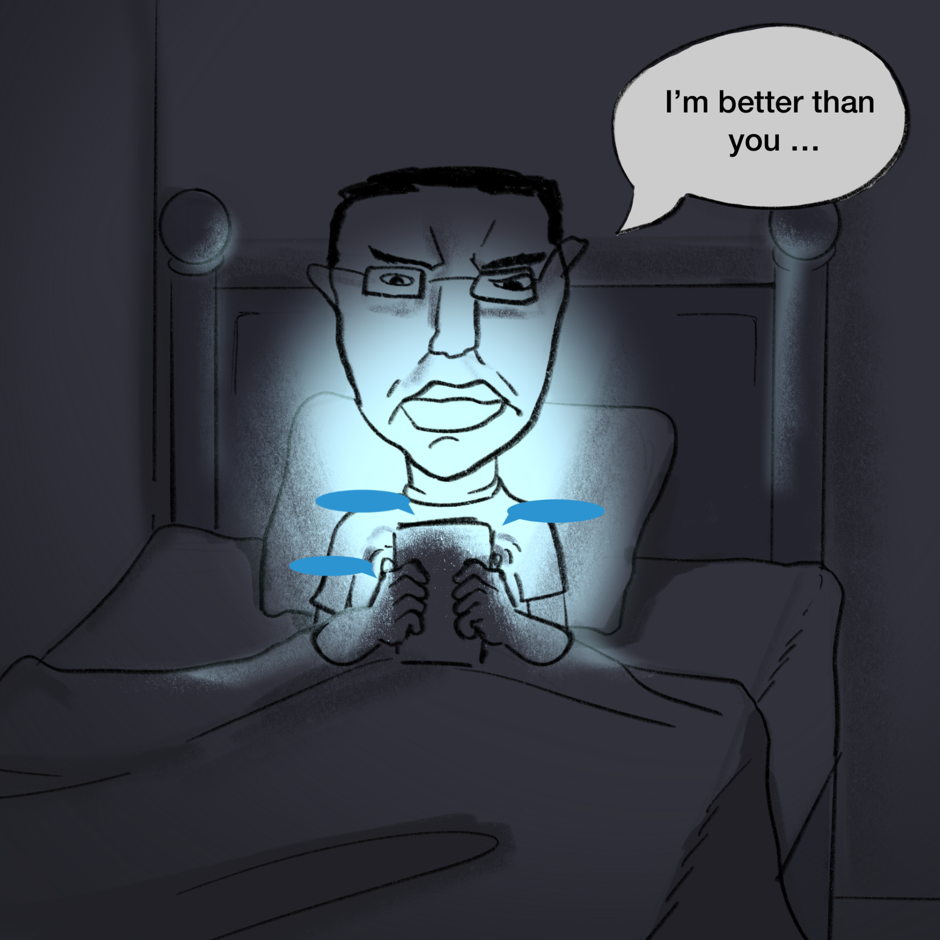A drawn cartoon 