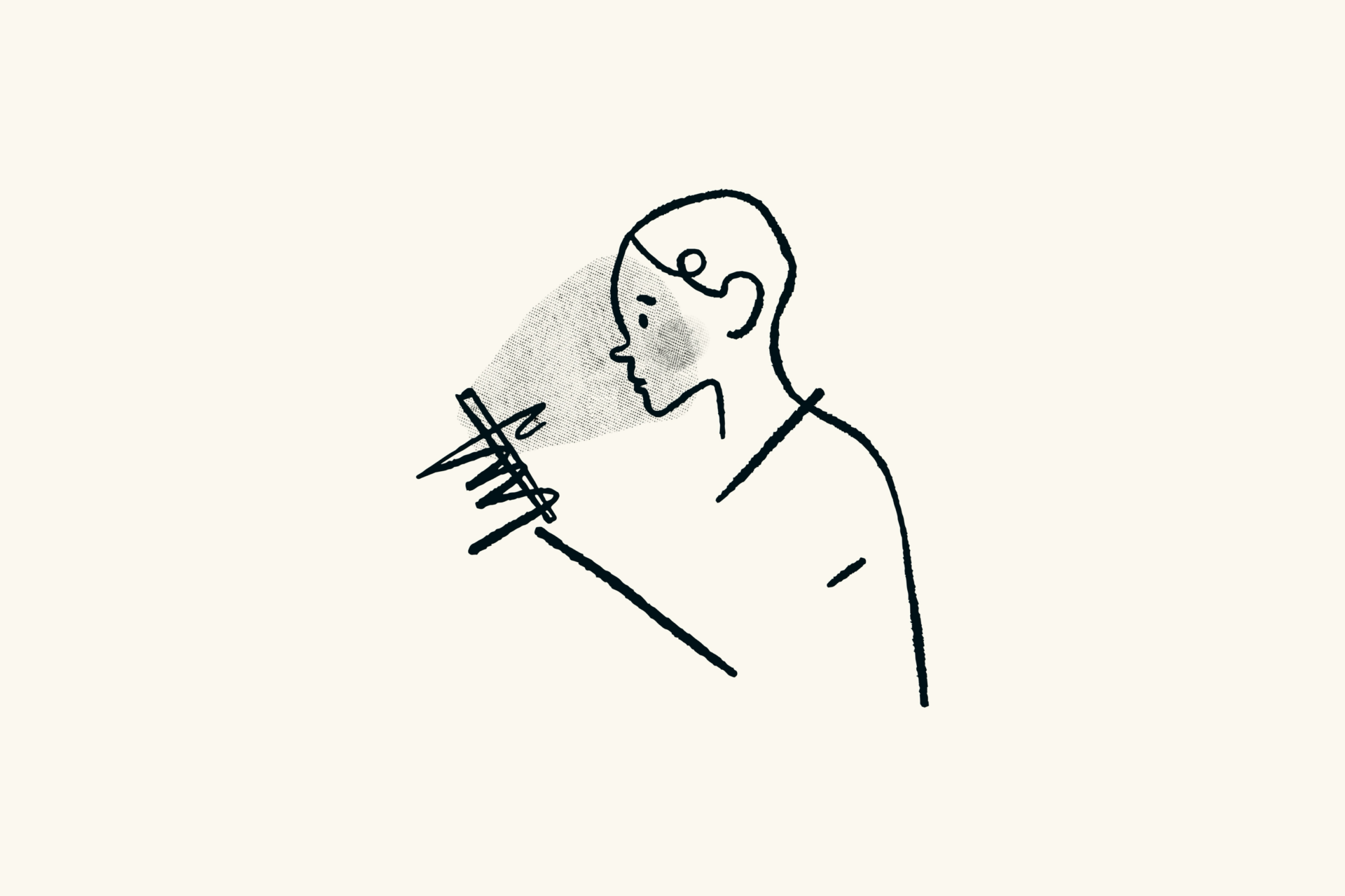 A person looking at their phone, taking in AI.